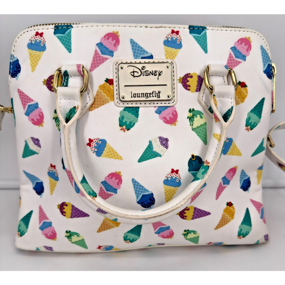 Retired Loungefly Disney Princess Ice Cream Print Crossbody Purse Handbag - Picture 8 of 16
